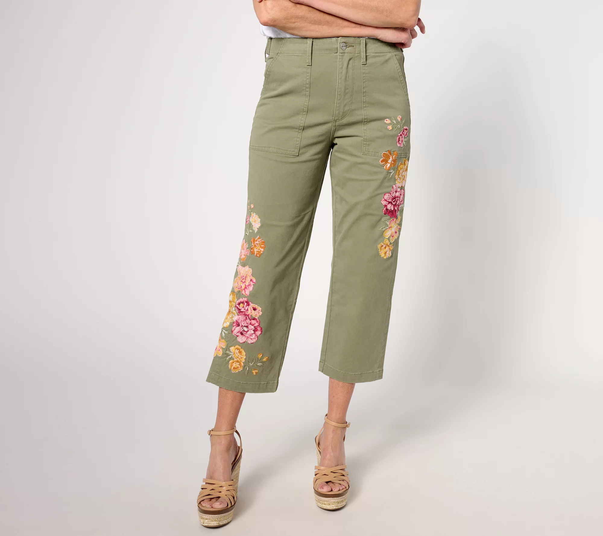 "As Is" Driftwood Jeans Utility Boyfriend Crop Pant
