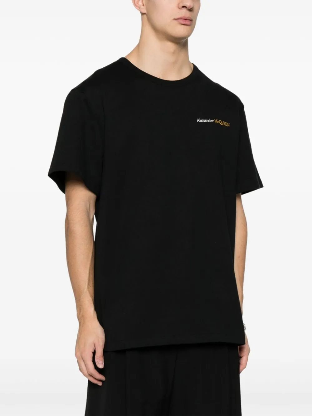 Alexander McQueen    Alexander Mc Queen Logo Cotton T Shirt