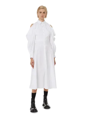 Alexander mcqueen  Cotton midi dress - White