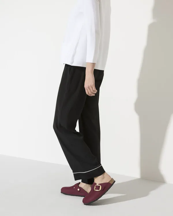 BIRKENSTOCK BIG BUCKLE MAROON BOSTON SANDALS