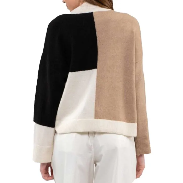 Blu Pepper Ls Colorblk Sweater