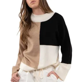Blu Pepper Ls Colorblk Sweater