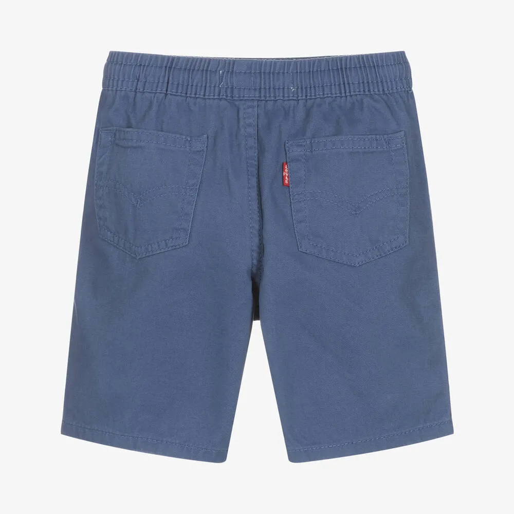 Boys Blue Cotton Shorts