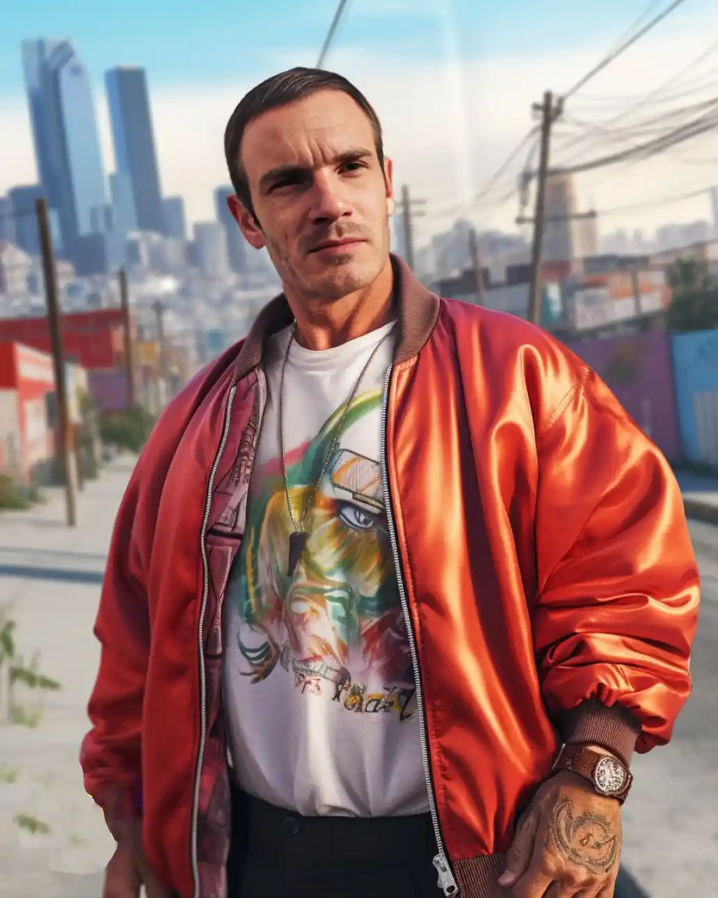 Felix GTA 6 Orange Jacket - William Jacket