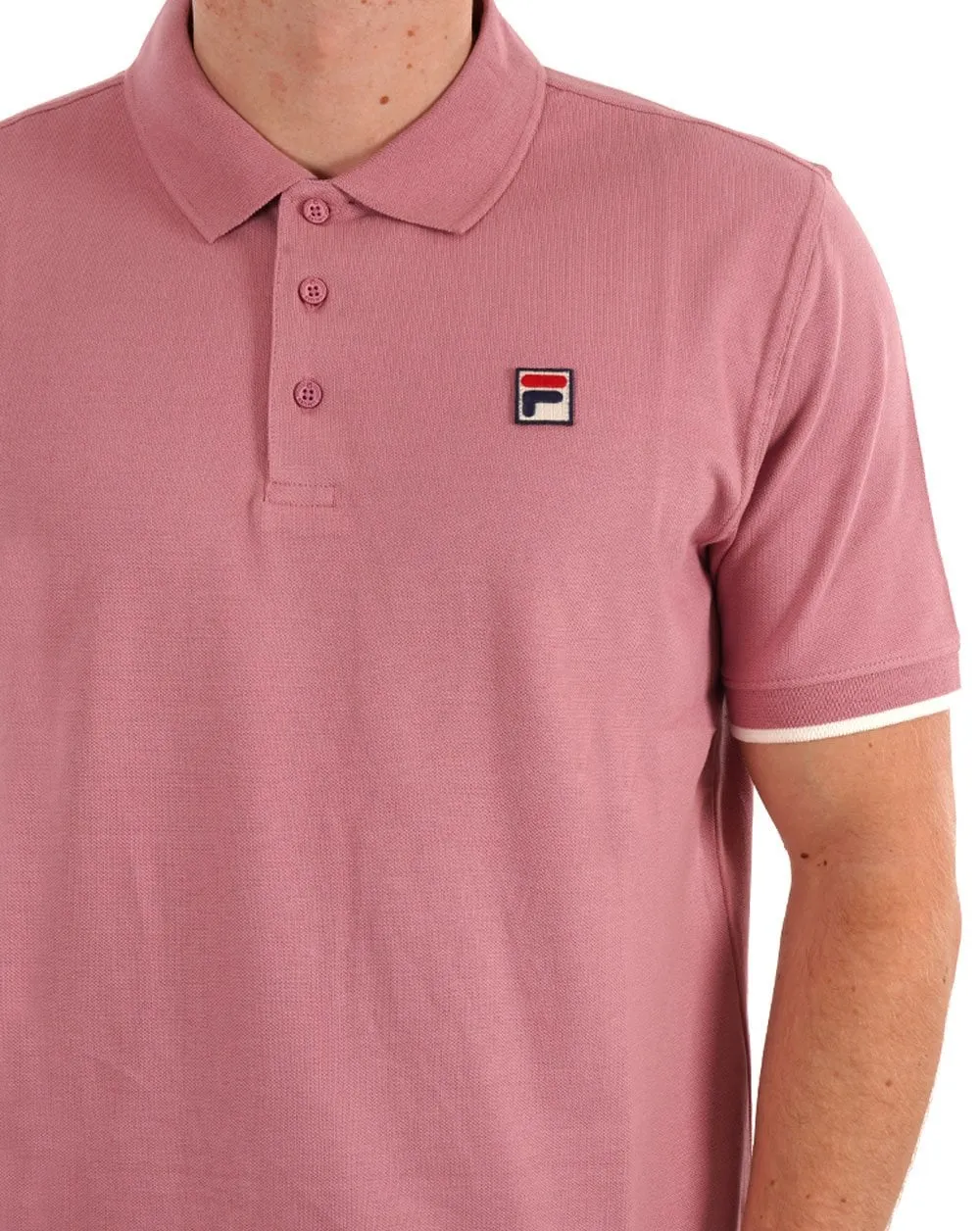 Fila Vintage Polo Shirt Deep Pink