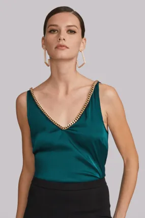 Generation Love Dallas Chain Tank in Hunter