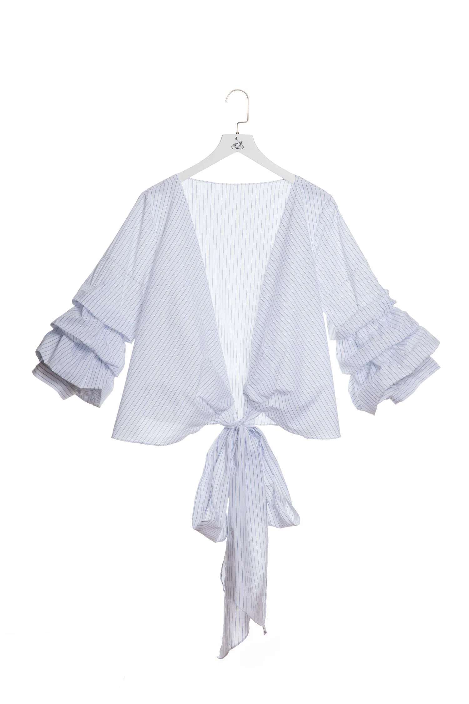 Knotted Striped Blouse