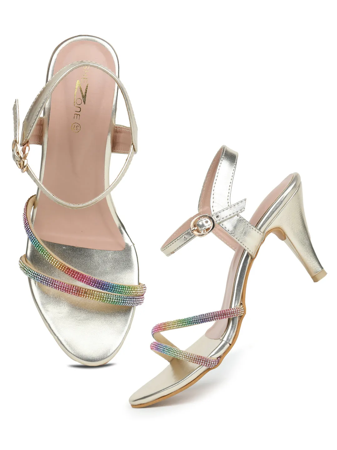 Shezone Golden Women Heels