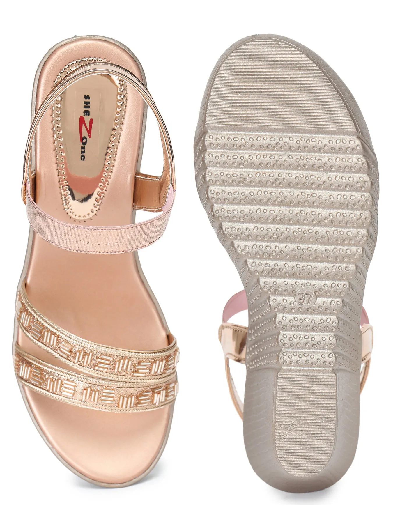 Shezone Women Rose Gold Heels