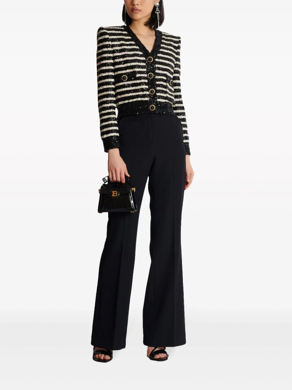 STRIPED SEQUINNED JACKET