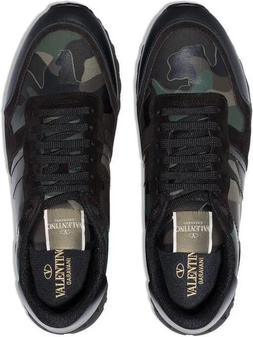 Valentino Garavani Rockrunner Camouflage low-top sneakers Black