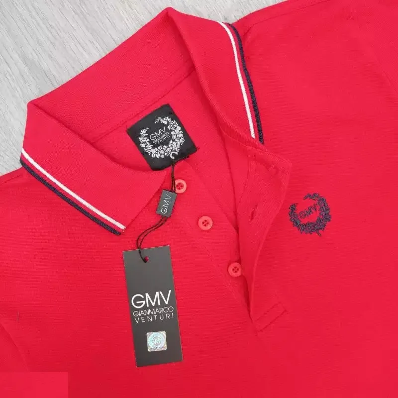 VENTURI RED MEN'S POLO SHIRT