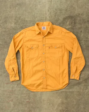 Vintage Levi's 90's Yellow Western Shirt Size M