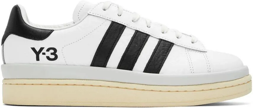 Y-3 White Hicho Low-Top Sneakers